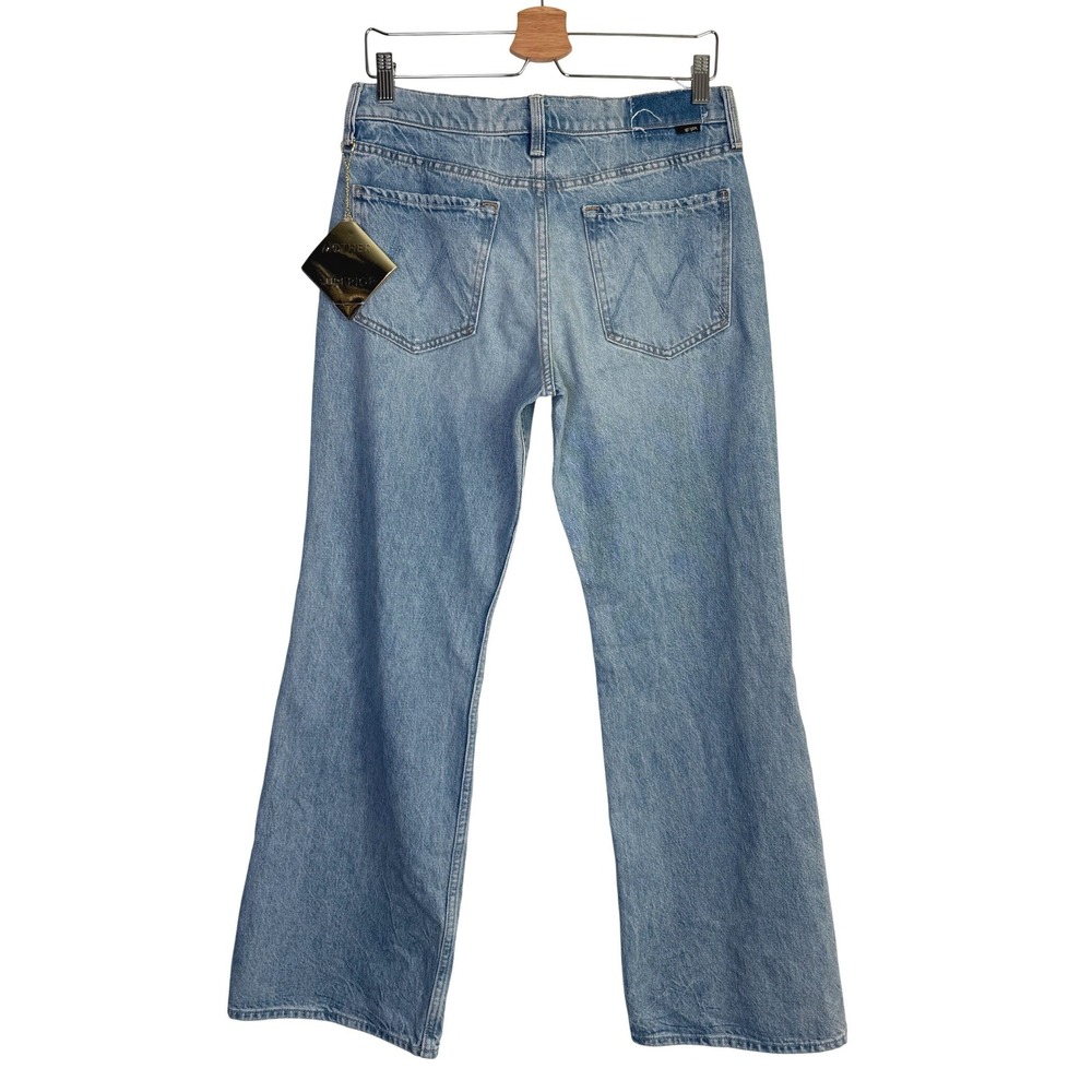 Mother Superior The Bookie Nerdy Distressed Wide Leg Jeans FAFO Blue 28 NEW - Picture 2 of 7